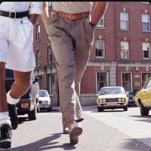 1990 NWT COTLER Exhibition Pleated Tapered Cotton Chinos VTG Loose Trousers 38